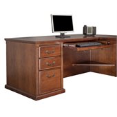 Kathy Ireland Home by Martin Furniture Huntington Oxford Right Facing 68 Executive Desk in Burnish