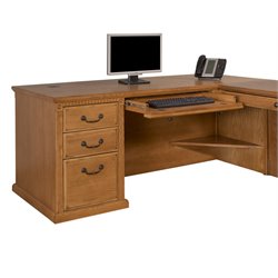 Kathy Ireland Home by Martin Furniture Huntington Oxford Right Facing 68 Executive Desk in Wheat
