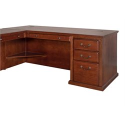 Kathy Ireland Home by Martin Furniture Huntington Oxford Left Facing 68 Executive Desk in Burnish