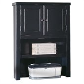 Kathy Ireland Home by Martin Furniture Tribeca Loft Black Desk Hutch with Doors