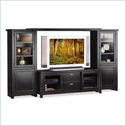 Kathy Ireland Home by Martin Furniture Tribeca Loft Flat Panel/Plasma/LCD Entertainment Center in Black Finish