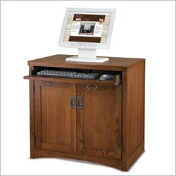 Kathy Ireland Home by Martin Furniture Mission Pasadena Wood Computer Base in Cherry