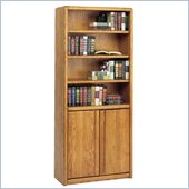 Kathy Ireland Home by Martin Furniture Contemporary Solid Wood Bookcase in Oak