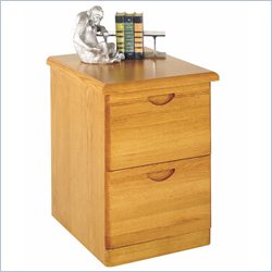 Kathy Ireland Home by Martin Furniture Waterfall 2 Drawer Vertical Wood File Cabinet in Oak