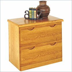 Kathy Ireland Home by Martin Furniture Waterfall 2 Drawer Lateral Wood File Storage Cabinet in Oak