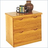 Kathy Ireland Home by Martin Furniture Waterfall 2 Drawer Lateral Wood File Storage Cabinet in Oak 
