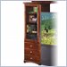 Kathy Ireland Home by Martin Furniture Park View Entertainment Center Left Pier Cabinet with Glass Door in Cinnamon Finish