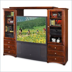 Kathy Ireland Home by Martin Furniture Park View Big Screen Entertainment Center in Cinnamon Finish