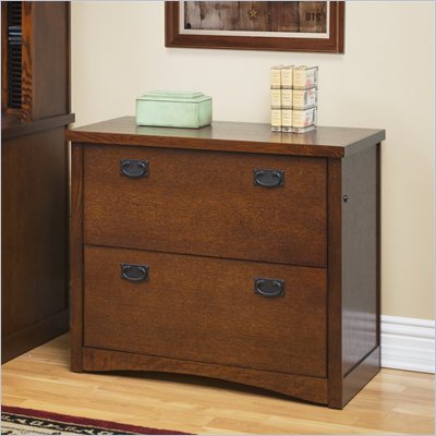 Kathy Ireland Home by Martin Furniture California Bungalow 2 Drawer Lateral Wood File Cabinet in Mission Oak