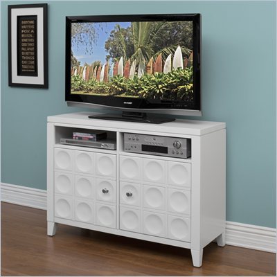 Kathy Ireland by Martin Crescent TV Stand in White