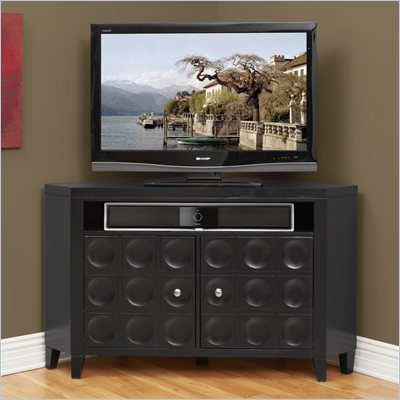 Kathy Ireland by Martin Crescent TV Stand Corner Unit in Black