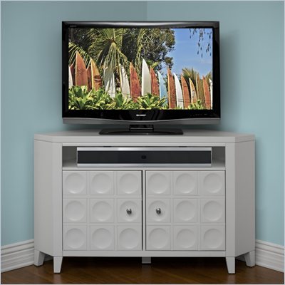 Kathy Ireland by Martin Crescent TV Stand Corner Unit in White
