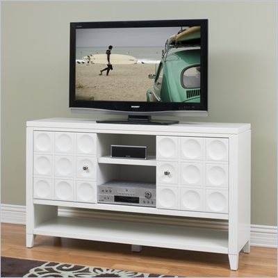 Kathy Ireland by Martin Crescent  36" Tall TV Stand in White