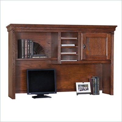 Kathy Ireland Home by Martin Furniture Huntington Oxford Organizer Desk Hutch in Burnish