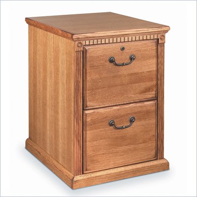 Kathy Ireland Home by Martin Furniture Huntington Oxford 2 Drawer Vertical Wood File Cabinet in Distressed Wheat