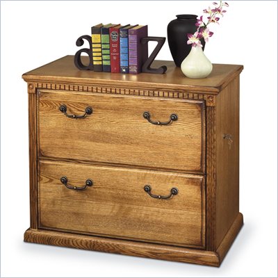 Kathy Ireland Home by Martin Furniture Huntington Oxford Lateral 2 Drawer Wood File Storage Cabinet in Wheat