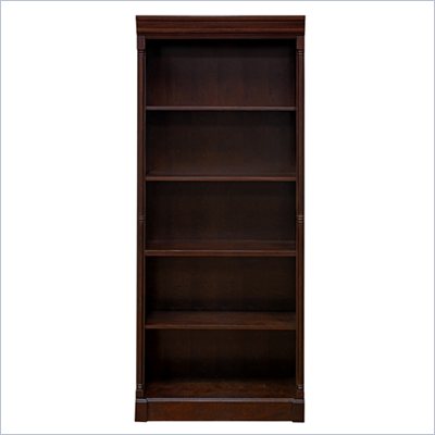 Martin Furniture Mount View Office Open Bookcase in Cherry Cobblestone