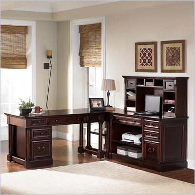 Kathy Ireland by Martin Mount View 4 Pc L-Shaped Desk Configuration