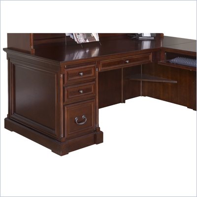 Kathy Ireland Home by Martin Furniture Mount View 74" Executive Desk for Right Hand Facing Keyboard Return