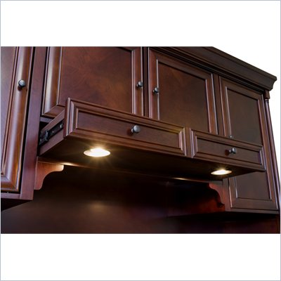 Kathy Ireland Home by Martin Furniture Mount View Storage Hutch with Pull-out Task Light