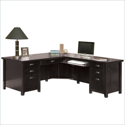 Kathy Ireland by Martin Tribeca Loft Black Right Hand Executive Desk