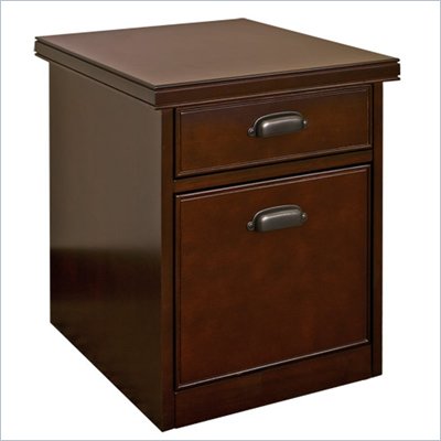 Kathy Ireland Home by Martin Furniture Tribeca Loft 2 Drawer Mobile Lateral Wood File Cabinet in Cherry