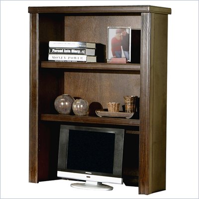 Kathy Ireland Home by Martin Furniture Tribeca Loft Cherry Open Desk Hutch