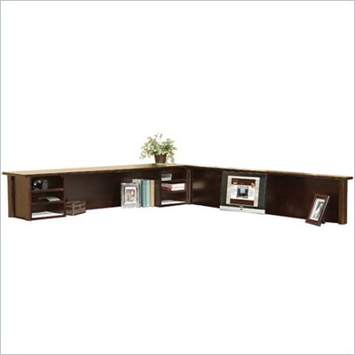 Kathy Ireland Home by Martin Furniture Tribeca Loft Cherry L-Shaped Reception Hutch