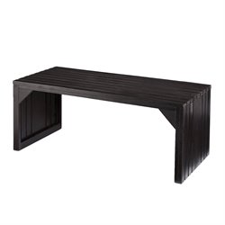 Southern Enterprises Slat Bench/Table in Espresso