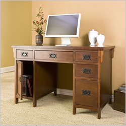 Southern Enterprises Mission Home Office Wood Computer Desk in Mahogany