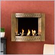 Southern Enterprises Antique Gold Wall Mount Gel Fireplace