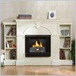 Southern Enterprises Marcus Antique White Fireplace with Bookcases