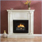 Southern Enterprises Sutter Antique White Fireplace
