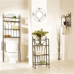 Southern Enterprises Bronze Scroll 3 Piece Bath Set