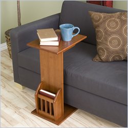Southern Enterprises Mission Wood Magazine Table
