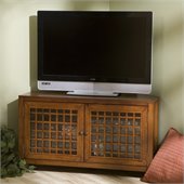 Southern Enterprises Narita Walnut Wood Corner TV Stand