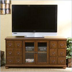 Southern Enterprises Apothecary Brown Mahogany TV Stand