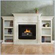 Southern Enterprises Tennyson Antique White Fireplace with Bookcases