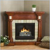 Southern Enterprises Slate Mahogany Flat/Corner Fireplace