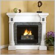 Southern Enterprises Slate White Corner/Flat Fireplace