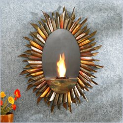 Southern Enterprises Spiral Sunburst Wall Mount Gel Fuel Sconce
