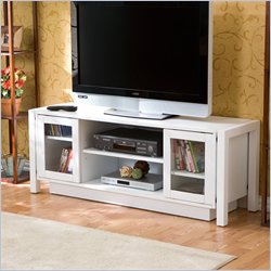 Southern Enterprises White TV Stand/ Media Console