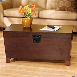Southern Enterprises Espresso Pyramid Trunk Cocktail Table