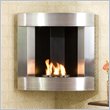 Southern Enterprises Stainless Steel Corner Wall Mount Gel Fuel Fireplace