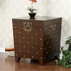 Southern Enterprises Espresso Nailhead End Table Trunk Best Price