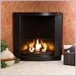 Southern Enterprises Black/Copper Trim Gel Corner Fireplace