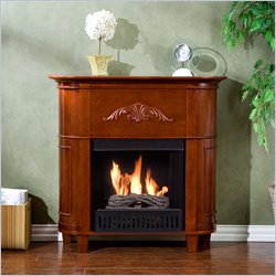 Southern Enterprises Mayfair Classic Mahogany Free Standing Fireplace-Gel