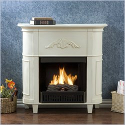 Southern Enterprises Mayfair Antique White Fireplace