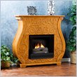 Southern Enterprises Valencia Plantation Oak Carved Fireplace