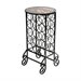 Southern Enterprises Monterey Glass Top Wine Table in Painted Black